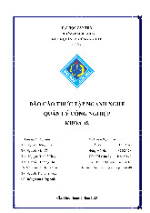 Báo cáo thực tập ngành Quản lý công nghiệp | Môn Quản lý dự án công nghiệp - Đại học Cần Thơ