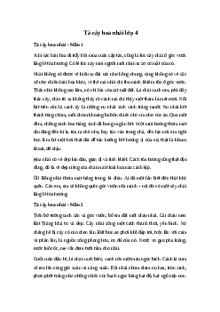 Tả cây hoa nhài | Tập làm văn 4