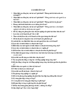 Câu hỏi ôn tập môn Phong cách làm việc chuyên nghiệp | Đại học Gia Định