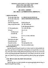 Đề cương chi tiết Lập trình hướng đối tượng | Đại học Kinh tế kỹ thuật công nghiệp