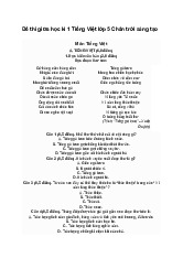 Đề thi giữa học kì 1 Tiếng Việt lớp 5 Chân trời sáng tạo