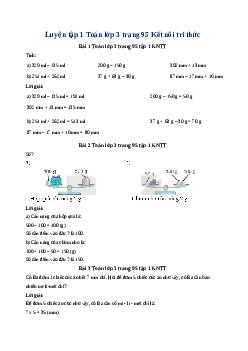Giải SGK môn Toán 3 - Bài 35: Luyện tập chung | Kết nối tri thức