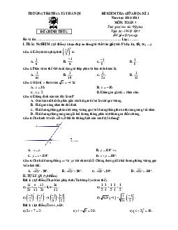 Đề giữa học kì 1 Toán 7 năm 2022 – 2023 trường TH & THCS Tây Hà Nội