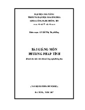 Chương 1: Nhập môn | Bài giảng môn Phương pháp tính | Đại học Bách khoa hà nội