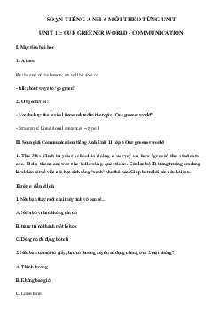 Tiếng Anh lớp 6 unit 11 Communication