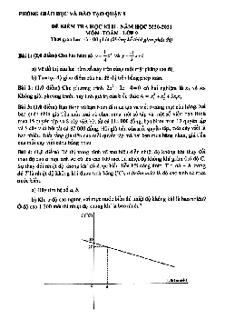 Đề thi HK2 Toán 9 năm 2020 – 2021 phòng GD&ĐT quận 8 – TP HCM