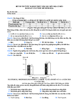 Đề thi thử THPT Quốc gia 2023 môn Địa Lý bám sát đề minh họa - Đề 2