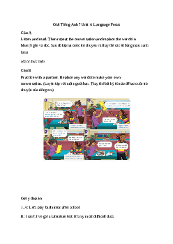Giải Tiếng Anh 7 Unit 4: Language Focus | Explore English