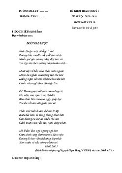 Đề thi học kì 1 môn Ngữ văn 10 năm 2023 - 2024 sách Cánh diều đề 7