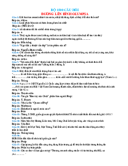 Bộ câu hỏi Olympia 2020 có đáp án gồm 1500 câu (có đáp án)