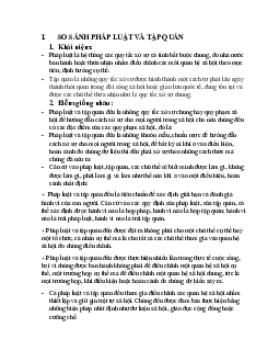 Bài giảng về so sánh pháp luật và tập quán