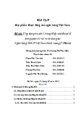 Bài tập Ứng dụng trụ cột 1 trong Hiệp ước Basel II trong quản trị rủi ro tín dụng tại Ngân hàng TMCP Việt Nam thịnh vượng (VPBank) | Môn kinh tế tài chính