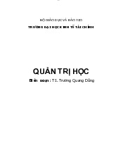 Giáo trình Quản trị học | Học viện Hành chính Quốc gia