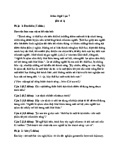 Đề mẫu ôn thi Ngữ Văn lớp 7