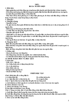 Bài 24: Nguồn điện | Giáo án Vật Lí 11 Kết nối tri thức