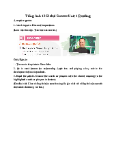 Giải SGK Tiếng Anh 12 Global Success Unit 1 Reading