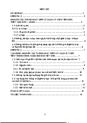 Tiểu luận triết học - Triết học Mác-Lê nin | Trường Đại học Tài nguyên và Môi trường Hà Nội