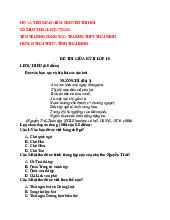 Đề thi giữa kì II lớp 10 Ngôn Chí Bài 3 | Ngữ Văn 10