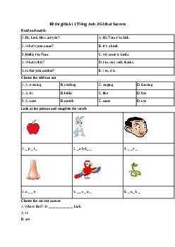 Đề thi giữa kì 1 - Đề 3 | Tiếng Anh 3 Global Success