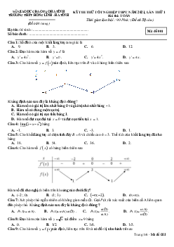 Đề thi thử tốt nghiệp THPT 2021 môn Toán lần 1 trường THPT Hồng Lĩnh – Hà Tĩnh