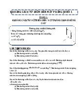 KHOẢNG CÁCH TỪ ĐIỂM ĐẾN MẶT PHẲNG - PHẦN 1 BUỔI 1