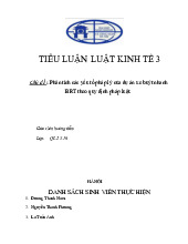 Phân tích các yếu tố pháp lý của dự án xe buýt nhanh BRT theo quy định pháp luật môn Luật kinh tế 3 | Trường đại học kinh doanh và công nghệ Hà Nội