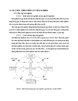 Dạy học theo tiếp cận trãi nghiệm | Đại học Sư Phạm Hà Nội