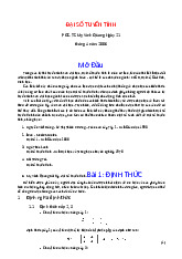 Giáo trình môn Đại số tuyến tính | Đại học Thủy Lợi