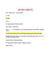Bài tập Lượng từ (Có đáp án + Giải thích) | Đại học Bách Khoa Hà Nội