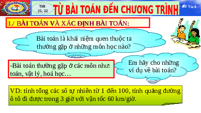 Giáo án điện tử Tin học 8 Bài 5 Kết nối tri thức: Từ bài toán đến chương trình