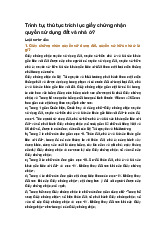 Trình tự, thủ tục trích lục giấy chứng nhận quyền sử dụng đất và nhà ở?