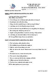Thi giữa kỳ môn Lý thuyết dịch | Trường Đại học Ngoại ngữ, Đại học Đà Nẵng