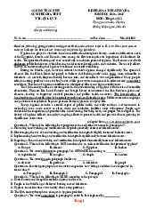 Đề Thi Thử Tốt Nghiệp THPT 2026 Tiếng Anh Liên Trường Bắc Ninh Lần 1 Có Đáp Án