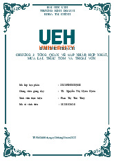 Bài thu hoạch Chương 1: tổng quan về sáp nhập, hợp nhất, mua lại. Thâu tóm và thoái vốn môn Sáp nhập, mua lại và tái cấu trúc doanh nghiệp  | Trường Đại học Kinh tế Thành phố Hồ Chí Minh