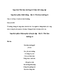 Soạn bài Yêu lắm trường ơi trang 106  | Tiếng việt lớp 2 | Chân trời sáng tạo