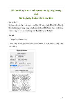 Giải Tin học 8 Bài 5: Thể hiện cấu trúc lặp trong chương trình | Cánh diều