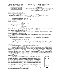Đề thi thử Toán vào lớp 10 lần 3 năm 2023 trường THCS Hồng Bàng – Hải Phòng