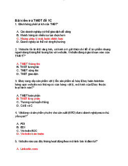 Đề thi Thương mại điện tử (có đáp án) | Đại học Thương mại