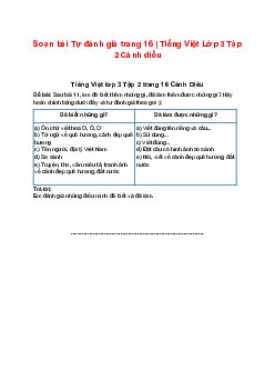 Soạn bài Tự đánh giá trang 16 | Tiếng Việt Lớp 3 Tập 2 Cánh diều