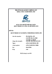Báo cáo chuyên đề học phần quản trị dự án công nghệ thông tin | Trường đại học Điện Lực