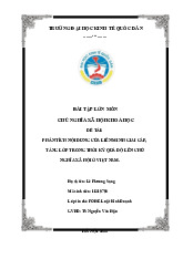 Phân Tích Liên Minh Giai Cấp Trong Chủ Nghĩa Xã Hội | Bài tập lớn Môn Chủ nghĩa xã hội khoa học - Đại học Kinh Tế Quốc Dân