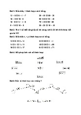 Tổng hợp bài tập Toán ôn hè lớp 1 lên lớp 2