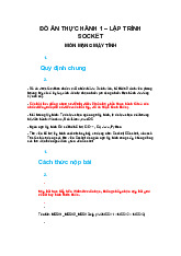 ĐỒ ÁN THỰC HÀNH 1 – LẬP TRÌNH SOCKET MẠNG MÁY TÍNH