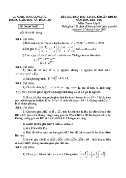 Đề HSG cấp huyện Toán 8 năm 2022 – 2023 phòng GD&ĐT Lương Tài – Bắc Ninh