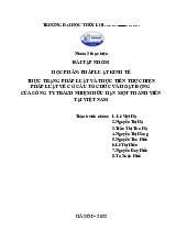 Bài tập nhóm: Thực trạng pháp luật kinh tế môn Pháp luật kinh tế | Trường Đại học Thủy Lợi