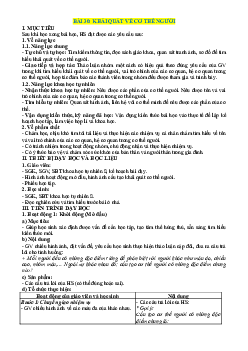 Giáo án môn sinh 8 Kết nối tri thức cả năm phương pháp mới