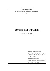 Automobile Industry Analysis in Vietnam | Microeconomics | Trường Đại học Quốc tế, Đại học Quốc gia Thành phố Hồ Chí Minh