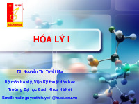 Chương II: Cân bằng hóa học | Bài giảng môn Hóa lý | Đại học Bách khoa hà nội