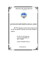 Luận giải cơ sở triết học của tư tưởng sản xuất nhỏ vẫn còn phổ biến ở Việt Nam  - Triết học Mác Lenin | Đại học Kinh Tế Quốc Dân
