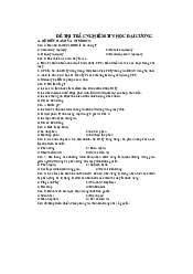 Đề thi trắc nghiệm môn Tin học đại cương | Đại học Bách Khoa Hà Nội